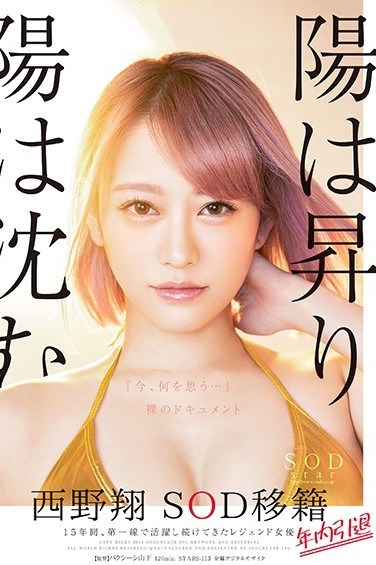 STARS-113 The Sun Rises And The Sun Sets Sho Nishino She’s New To The SOD Roster But She’s Retiring Within The Year For 15 Years, She Was On The Front Lines As A Legendary Actress “So, What Is She Thinking Now…” The Documentary Of Nakedness